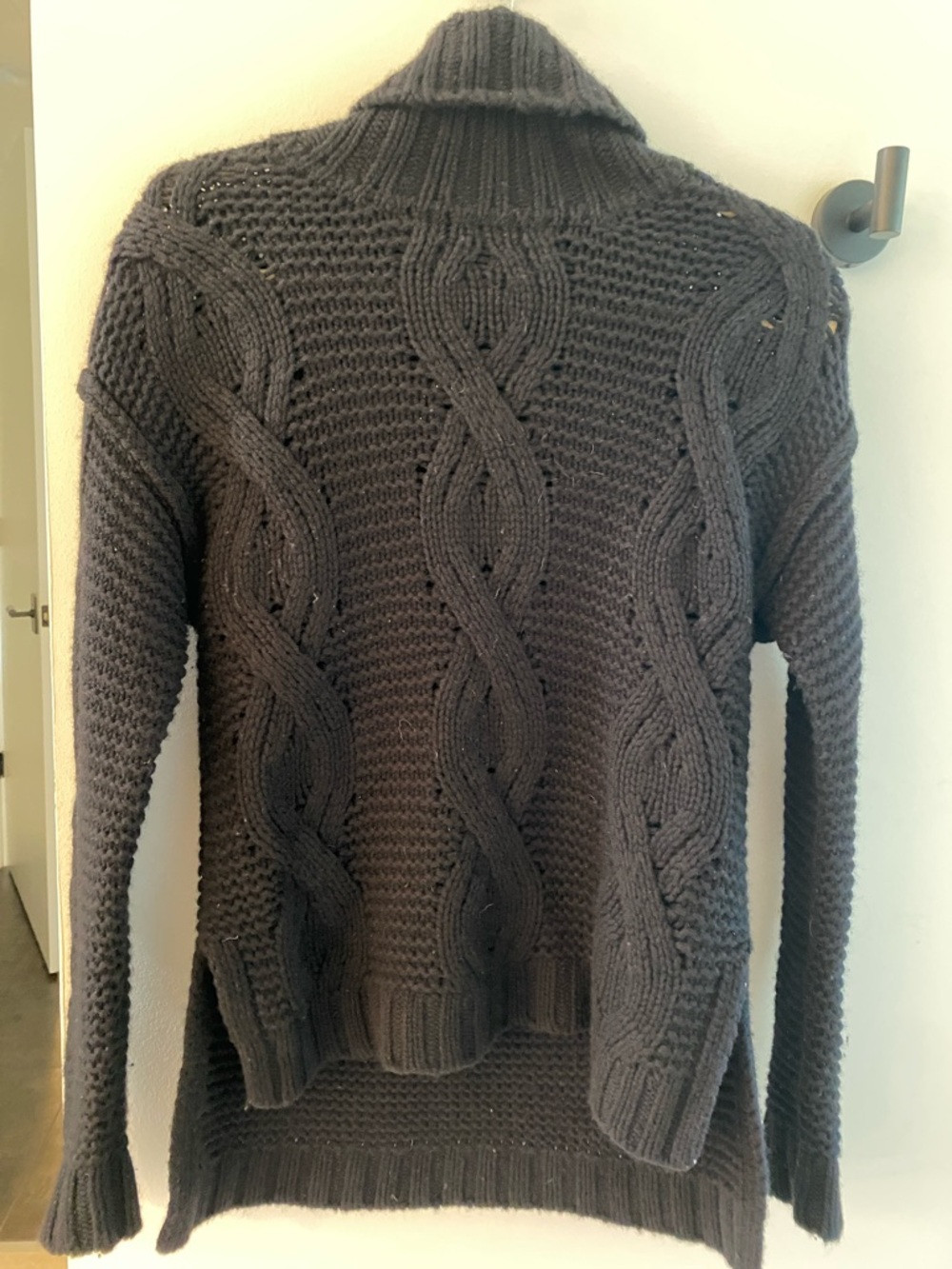 Ann Taylor Navy Turtleneck Ribbed Knit Sweater